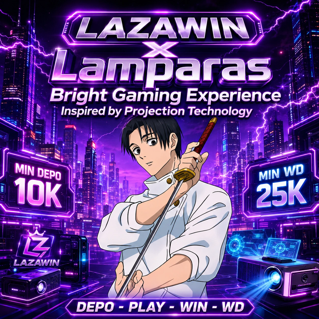 LAZAWIN X Lamparas 💡 Bright Gaming Experience Inspired by Projection Technology Indonesia 2026